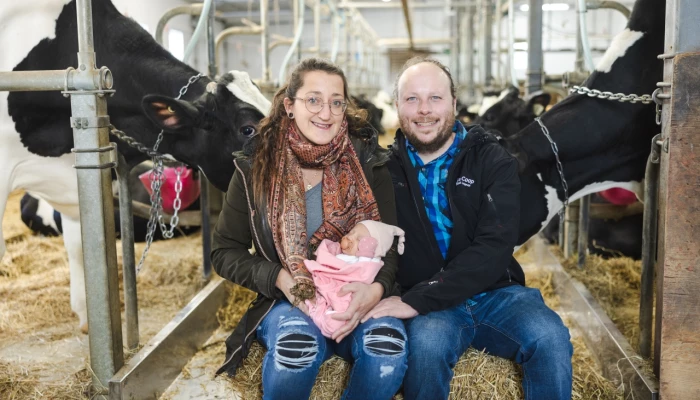Frédéric Larochelle, Marianne Hébert et leur poupon, Lily
