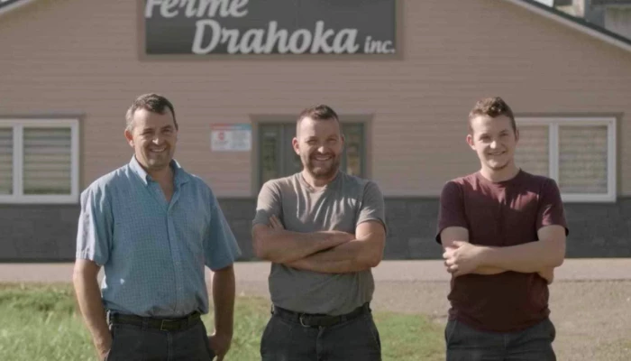 Francis, Sylvain et Maxim Drapeau, de la Ferme Drahoka Inc., de Kamouraska