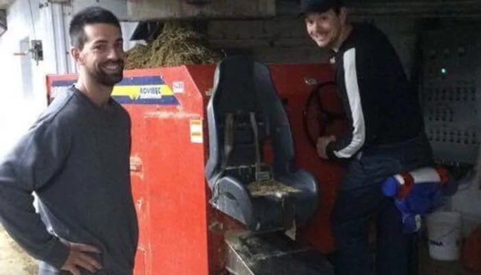 Les frères Frédéric et Nicolas Pelletier, propriétaires de la Ferme Dupotier