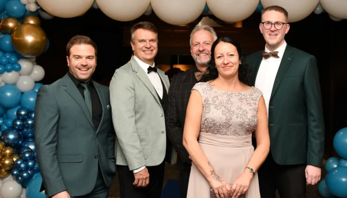 Les représentants d'Unoria lors du gala