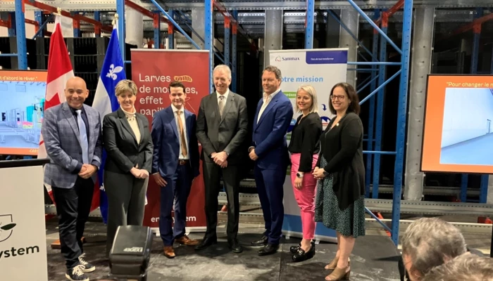 Lancement de la nouvelle usine d'Entosystem à Drummondville