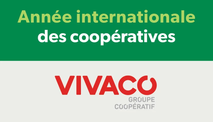 Logo de VIVACO groupe coopératif avec celui de l'Année internationale des coopératives