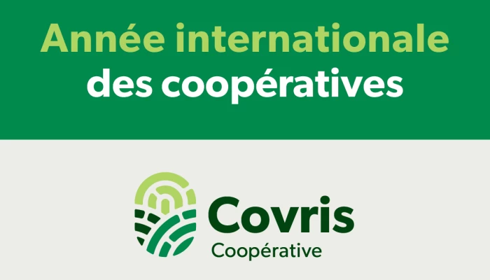 Logo de Covris Coopérative et logo de l'Année internationale des coopératives