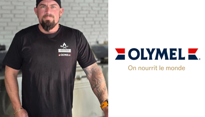 Micael Béliveau avec le logo de Maître Fumeur