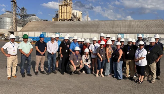 Le groupe de Sollio Agriculture à la meunerie de Grupe Crio