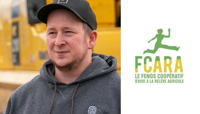Patrick Busque avec le logo du FCARA