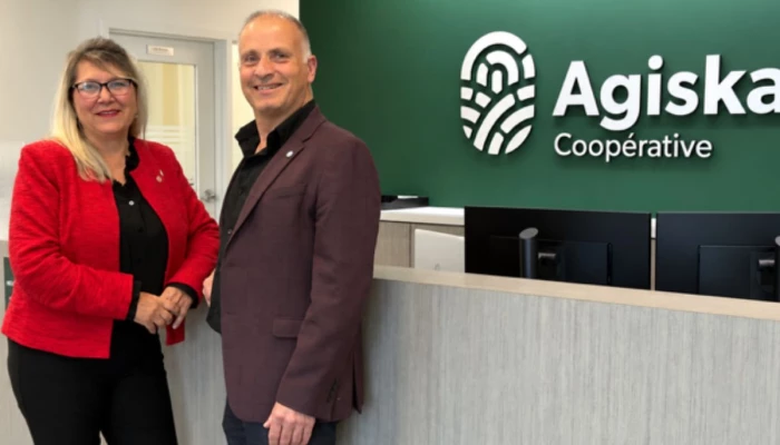 Nathalie Frenette, cheffe de la direction, et Ghislain Pion, président d’Agiska Coopérative