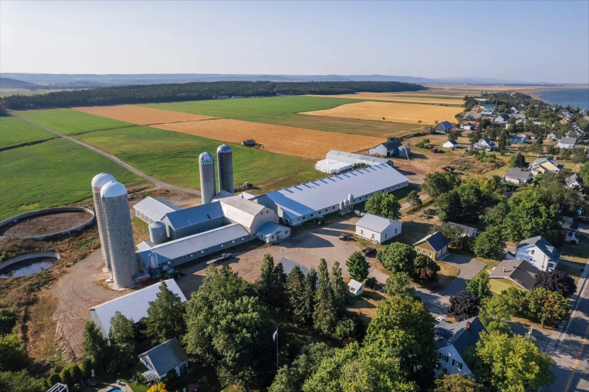 Ferme MB Pelletier vue des airs
