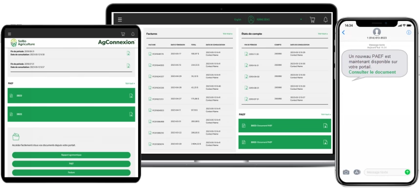 Images du portail AgConnexion