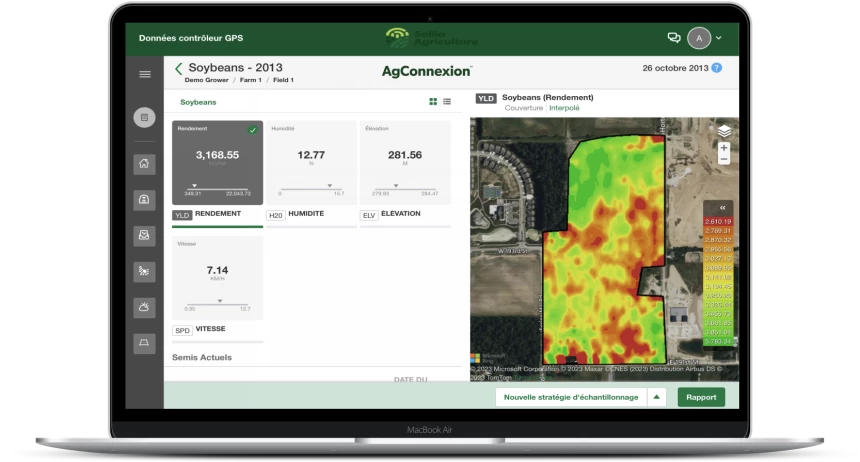 Outil Ferme intelligente dans l'application AgConnexion.