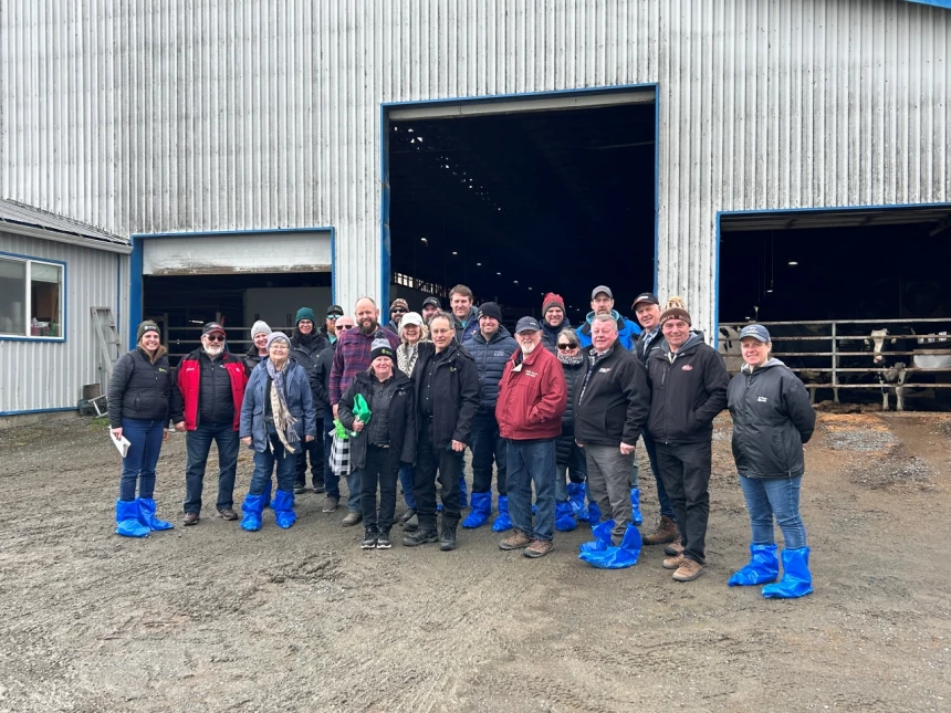 Groupe de producteurs à la ferme Dicklands.