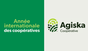 Année internationale des coopératives avec le logo d'Agiska Coopératove