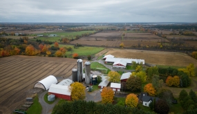 Paysage agricole automnal