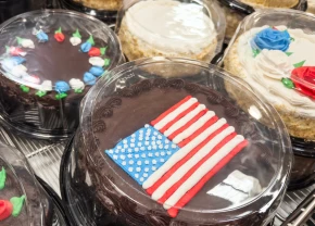 Gâteau avec le drapeau américain