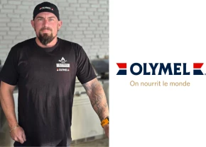 Micael Béliveau avec le logo de Maître Fumeur