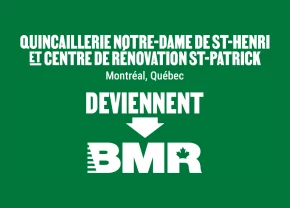 Annonce des deux quincailleries qui joignent BMR