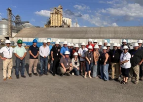 Le groupe de Sollio Agriculture à la meunerie de Grupe Crio