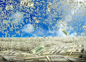 Pluie de dollars américains