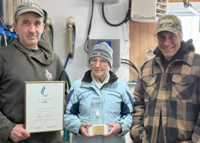 Serge Dumont, Thérèse Fournier et Claude Morin, de la Ferme du Bras